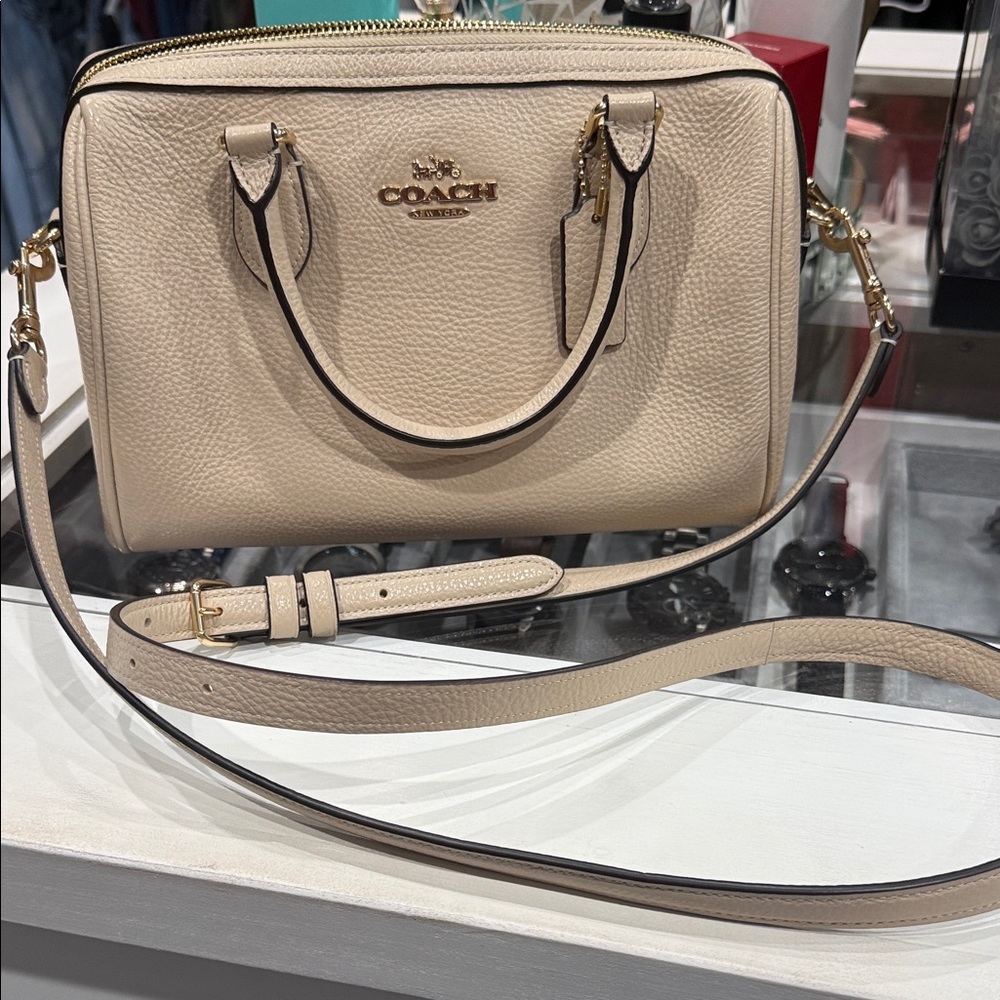 Coach Women's Beige Leather Satchel